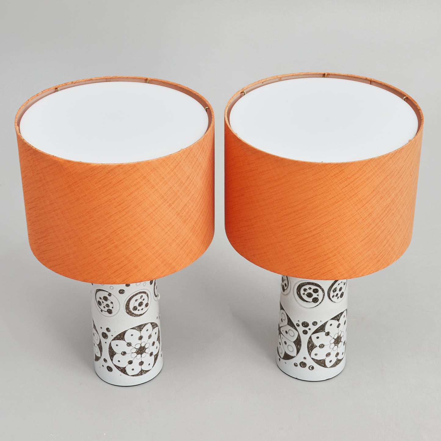 Pair of ceramic table lamps signed "Toreboda" Sweden 1960