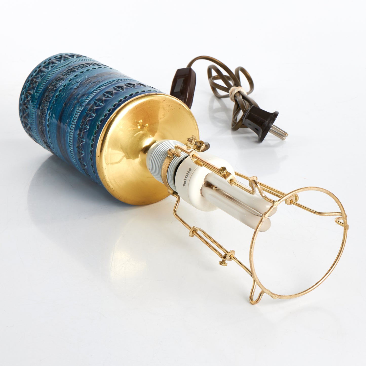 Aldo Londi Table lamp for Bitossi 'Rimini blue' Italy 1960