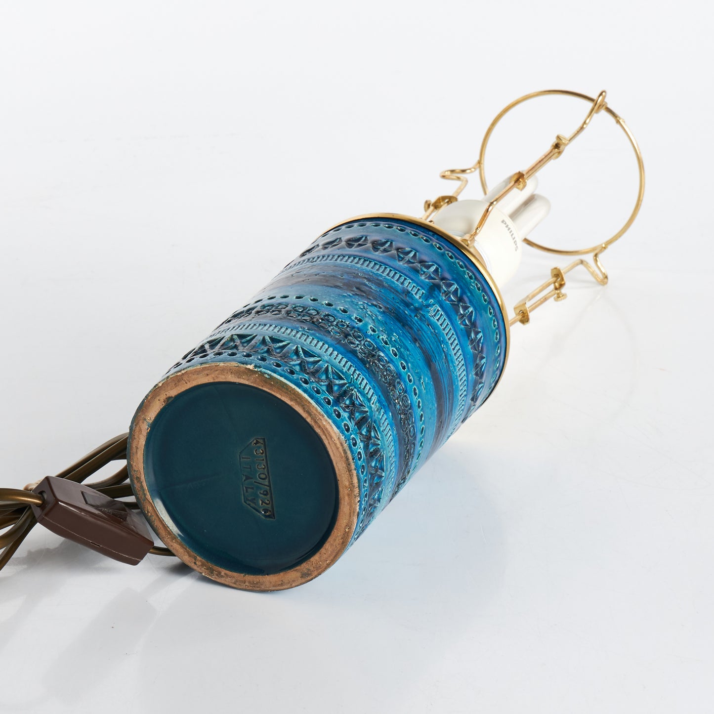 Aldo Londi Table lamp for Bitossi 'Rimini blue' Italy 1960