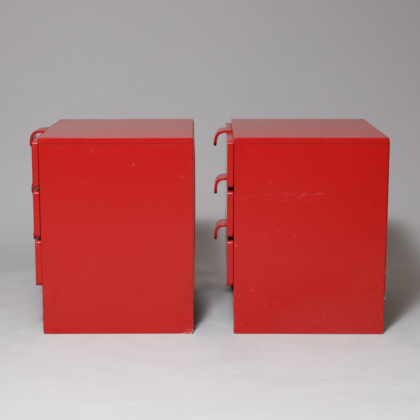 Nightstand Dresser by Asko Finland red lacquer 1960