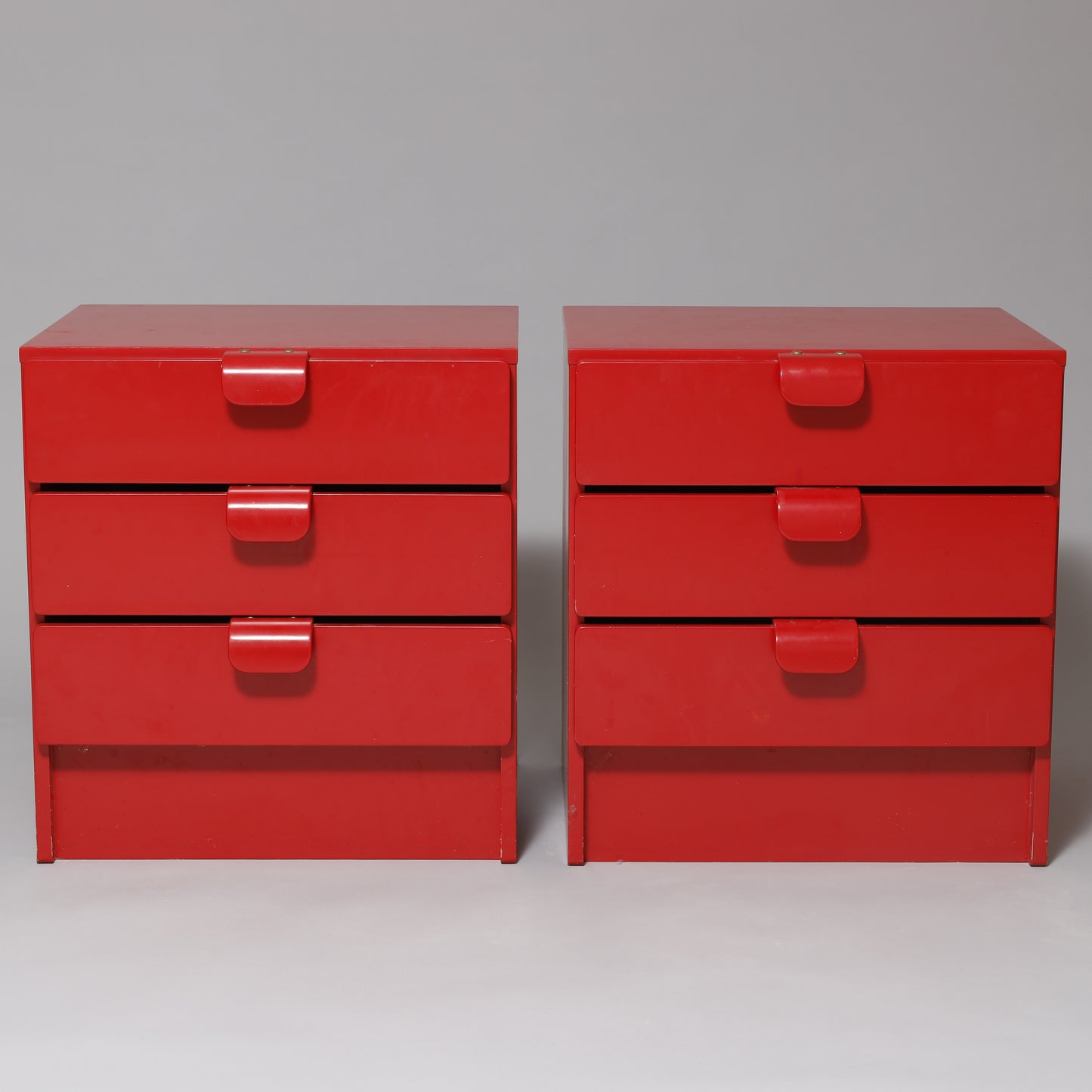 Nightstand Dresser by Asko Finland red lacquer 1960