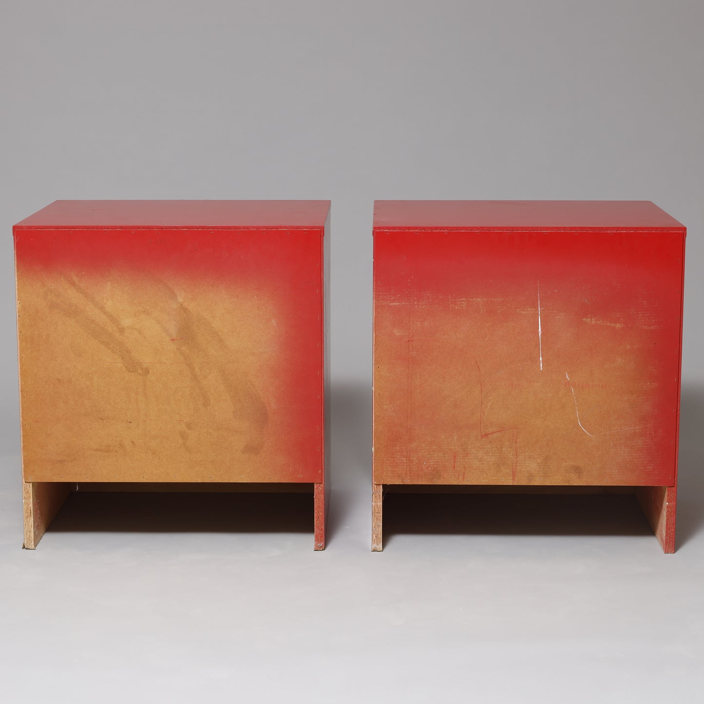 Nightstand Dresser by Asko Finland red lacquer 1960