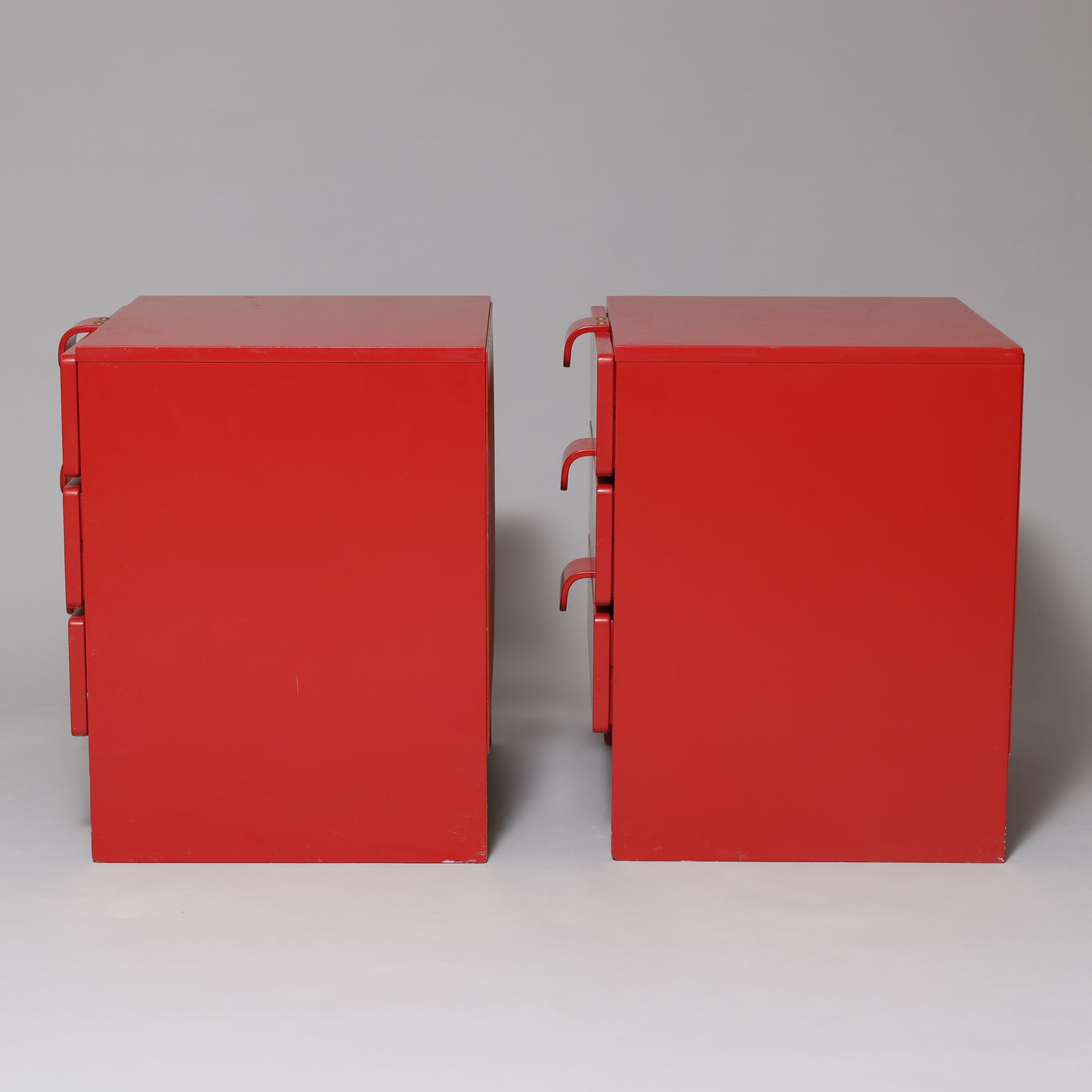 Nightstand Dresser by Asko Finland red lacquer 1960