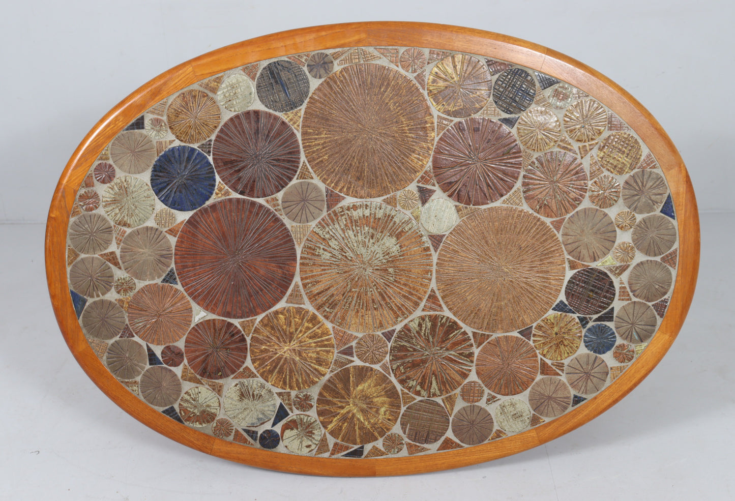 Coffee Table by Tue Poulsen Teak & Ceramic for Haslev Mobelsnedkeri Denmark 1960