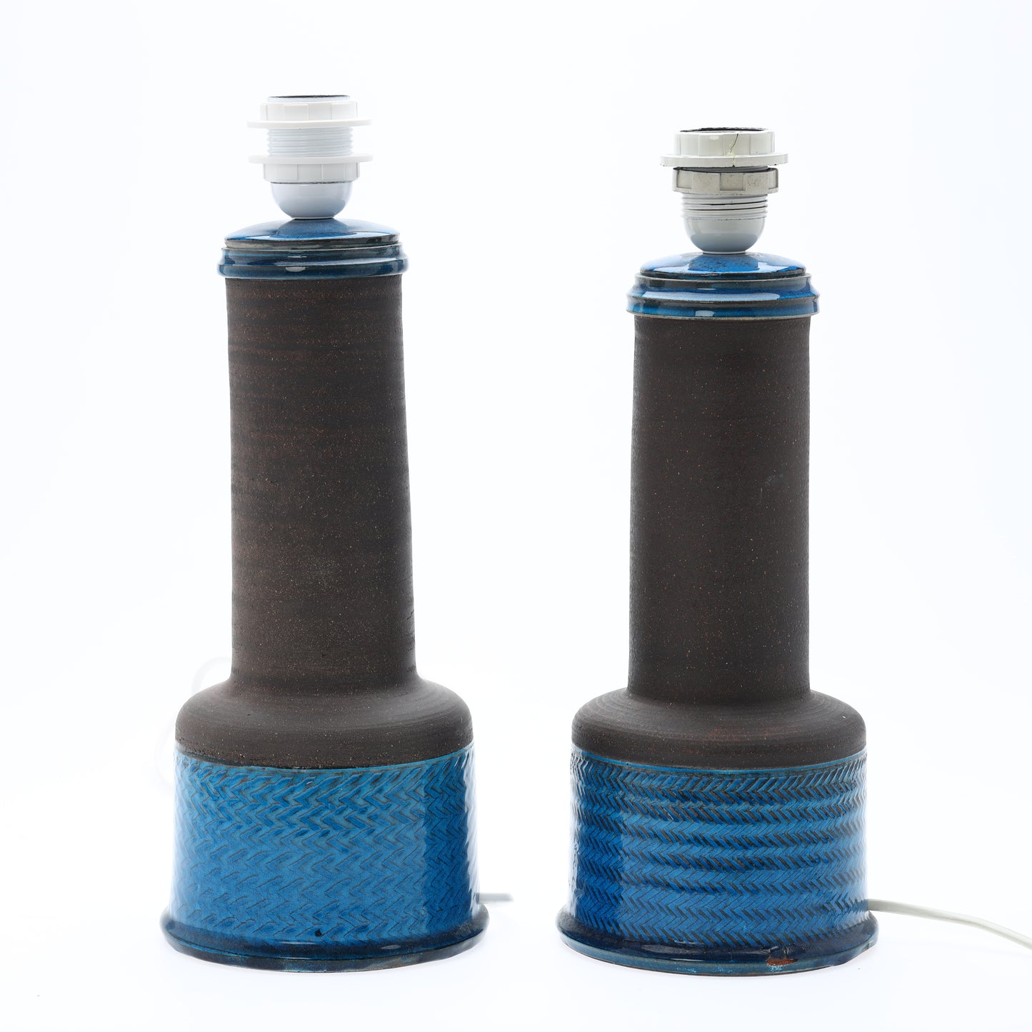 Nils Kählert pair of table lamp in Blue Glazing, Denmark, 1960s