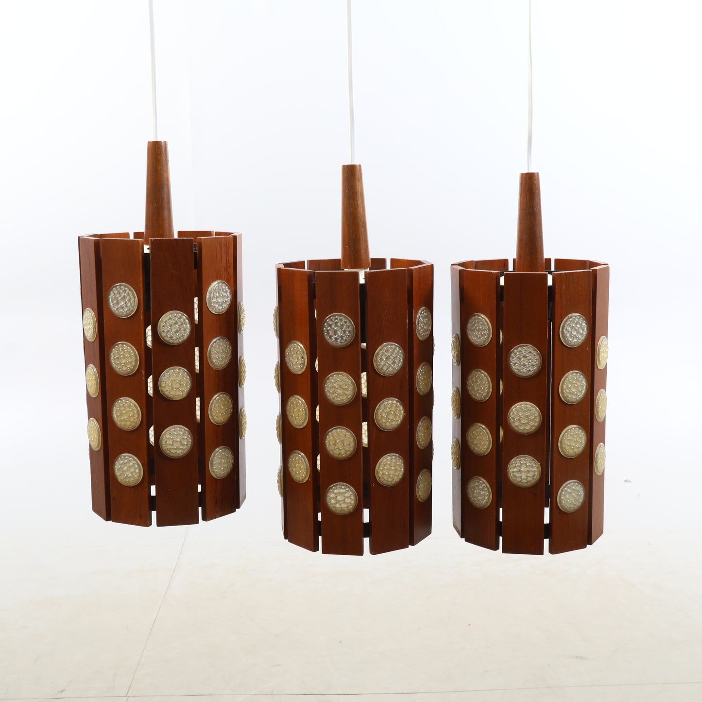 Pendant light by Verner Schou wood Denmark. 1960s.
