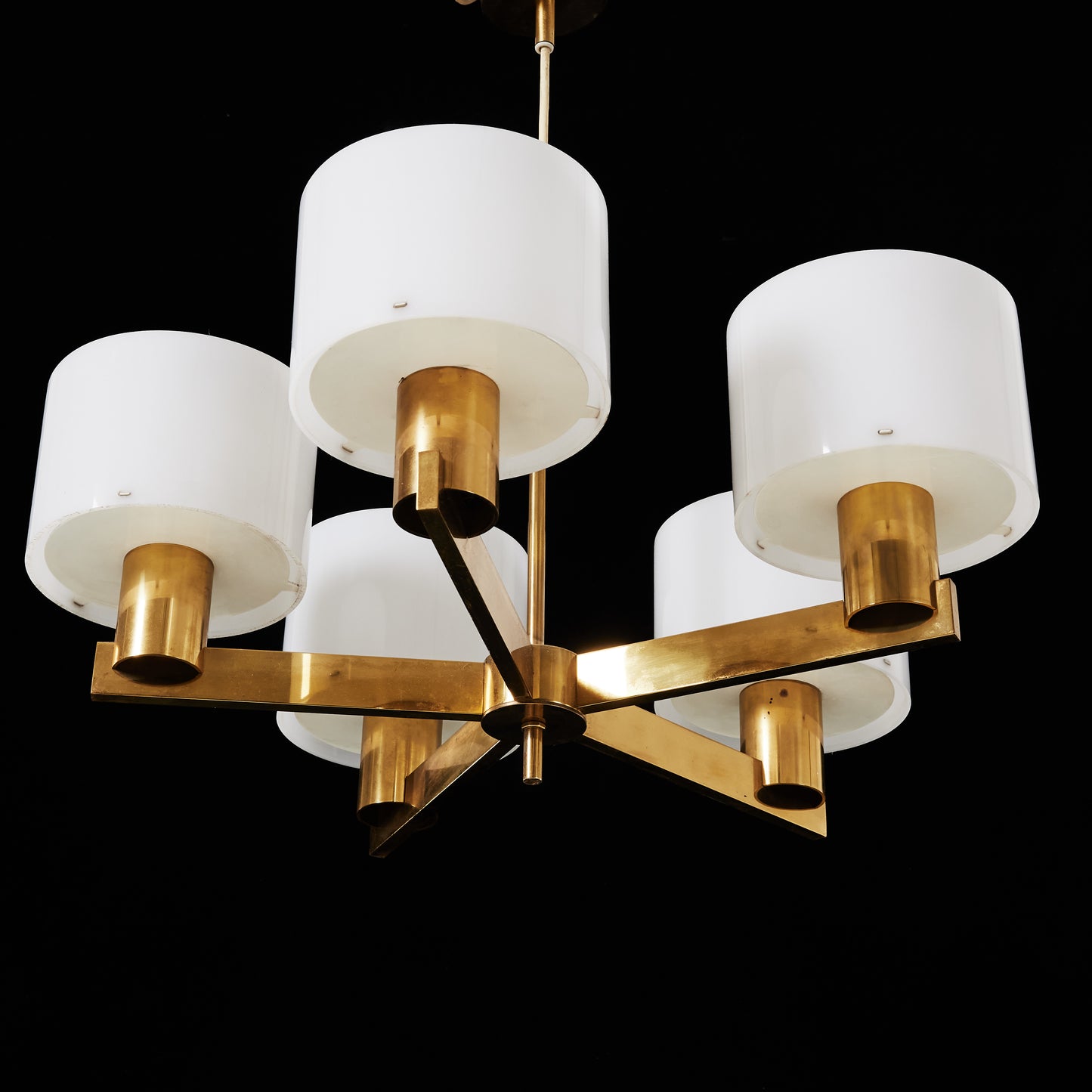 Hans Agne Jakobsson chandelier made by AB Markaryd in Sweden around 1960 Marked