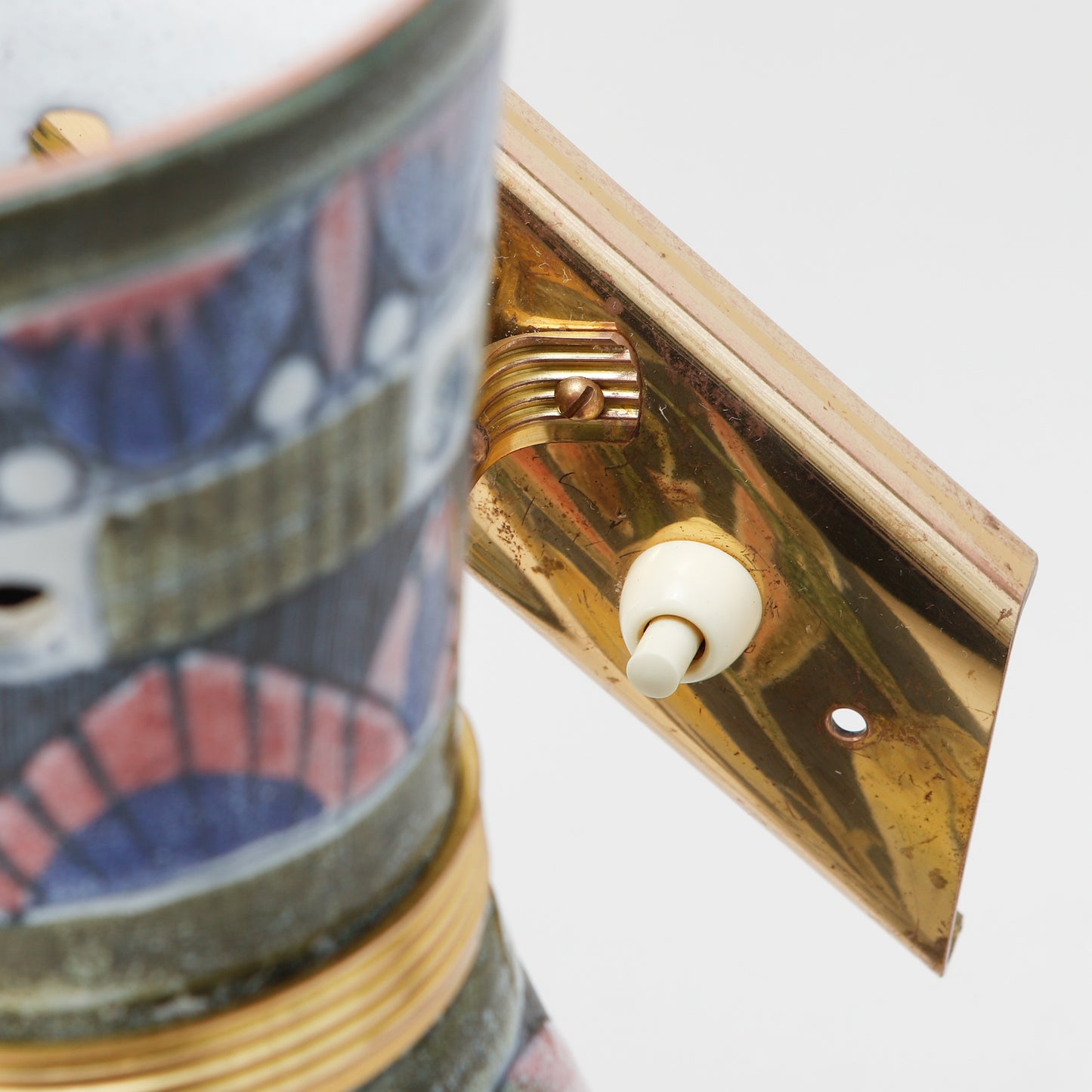 Tilgmans wall lights a pair in hand painted Ceramic Unique Sweden 1960