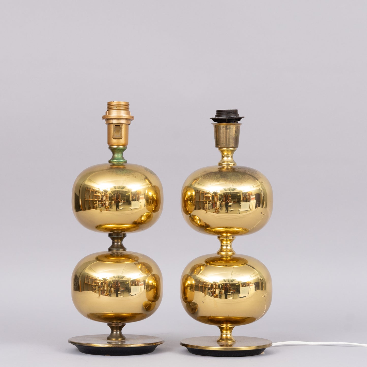 Ab Stilarmartur Brass table lamps a pair Sweden 1960