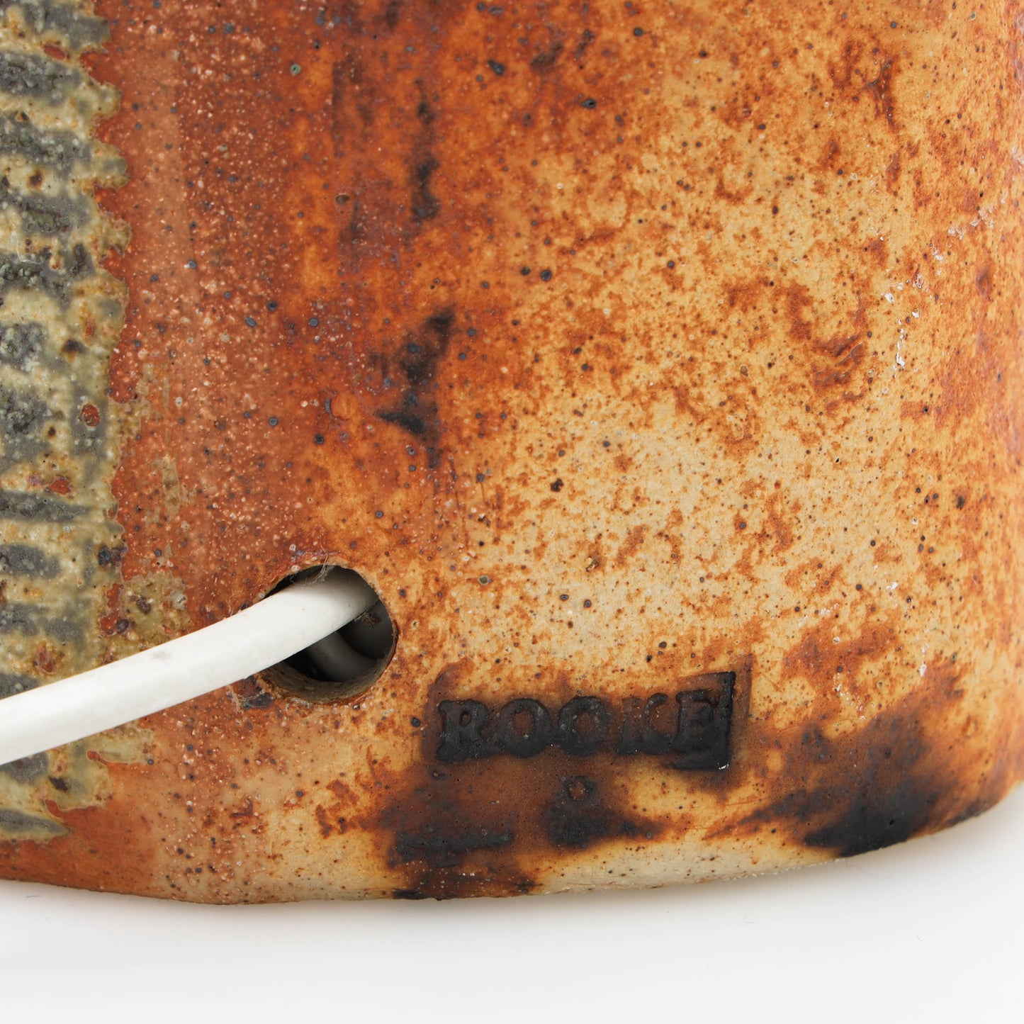 Bernard Rooke stoneware table lamp, stamped from England 1960