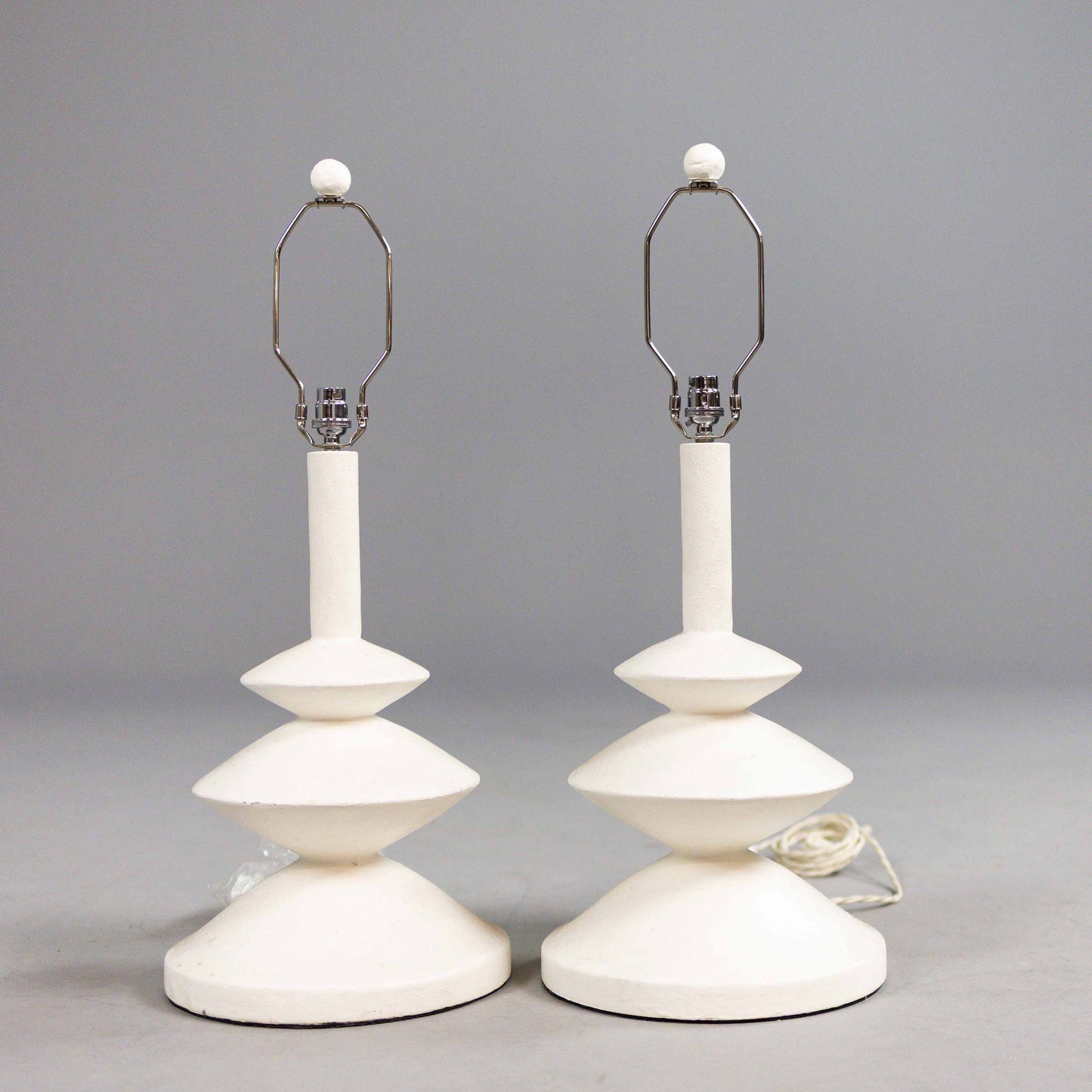 2 Plaster table lamps France 1970