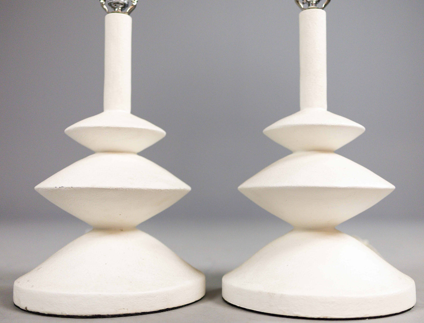2 Plaster table lamps France 1970