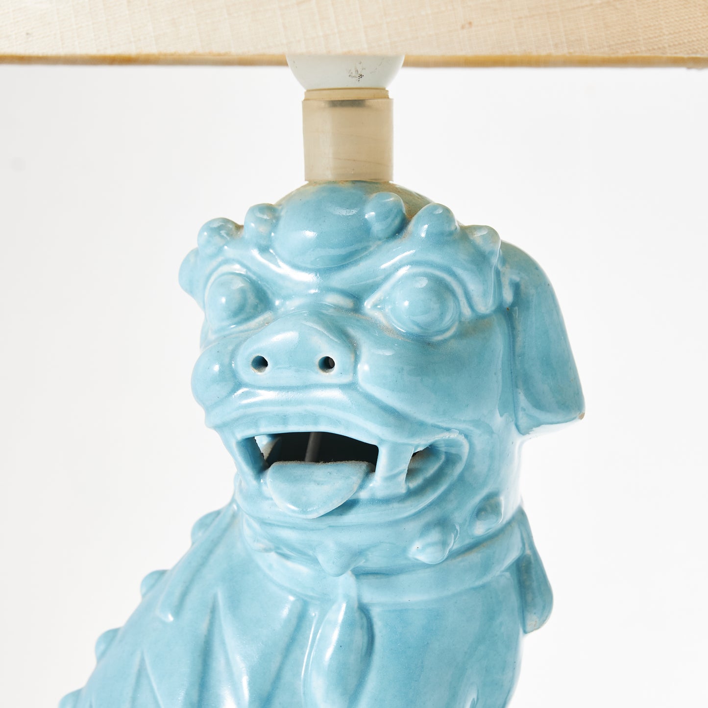 Pair of Vintage Chinese Fu Dog Lamp William "Billy" Haines style 1970
