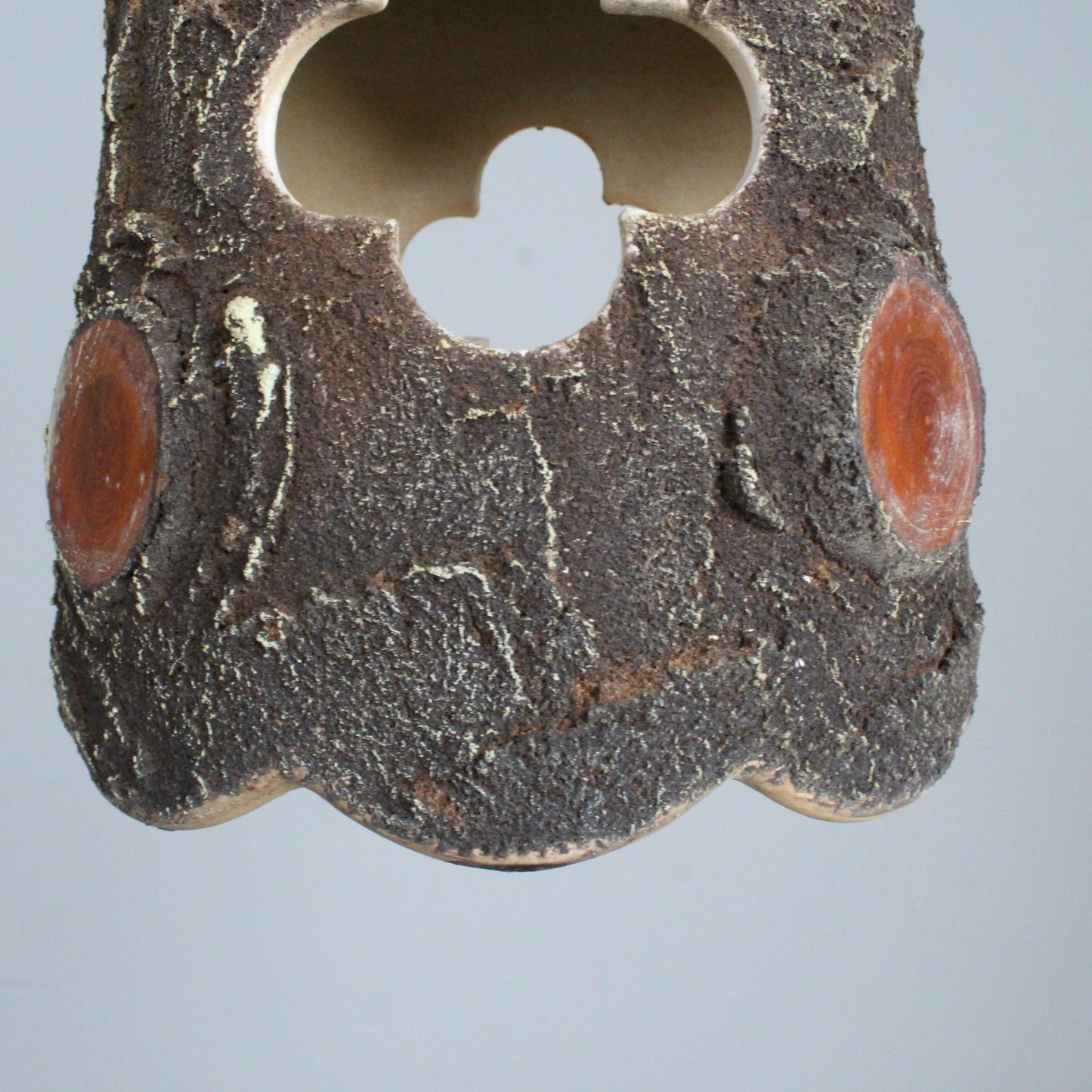 Pendant light in brutalist ceramic France 1950