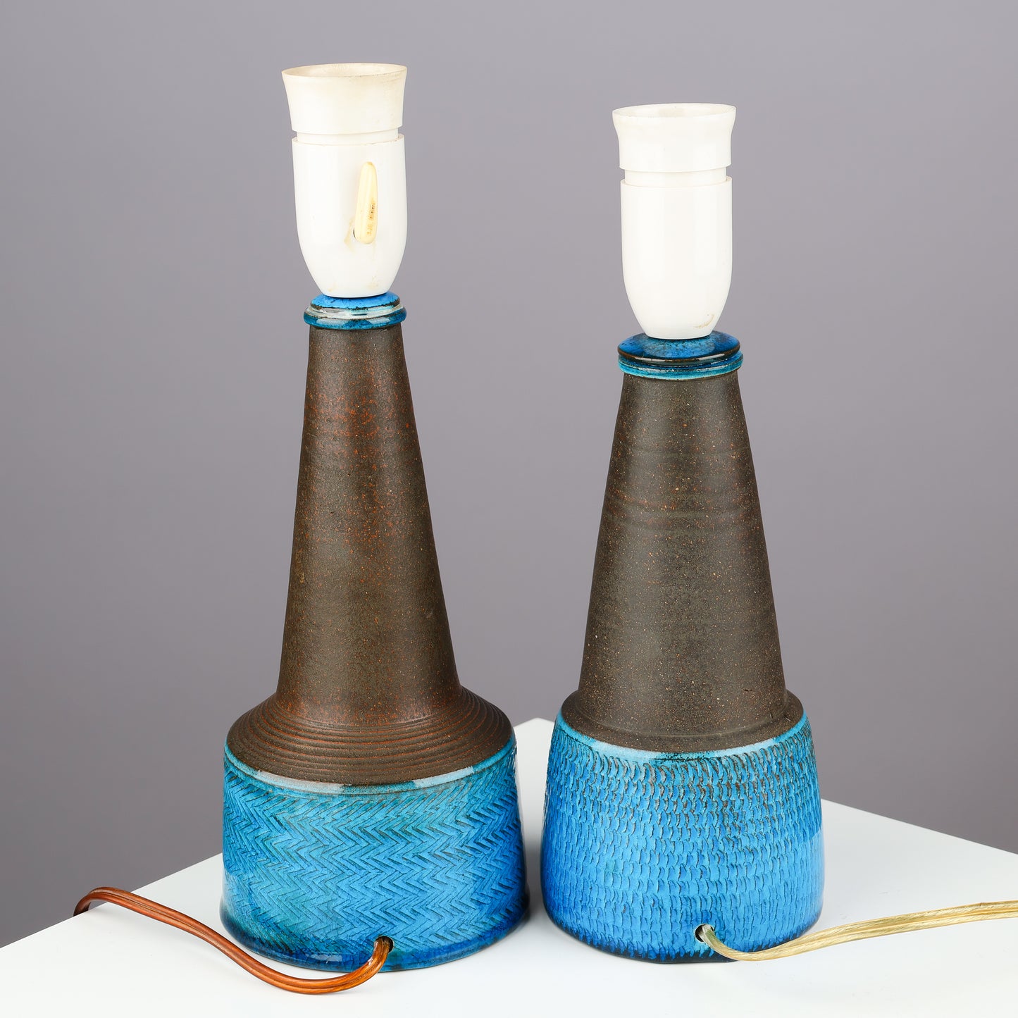 Nils Kahler table lamp ceramic Herman A. Kähler, Denmark, 1960 signed