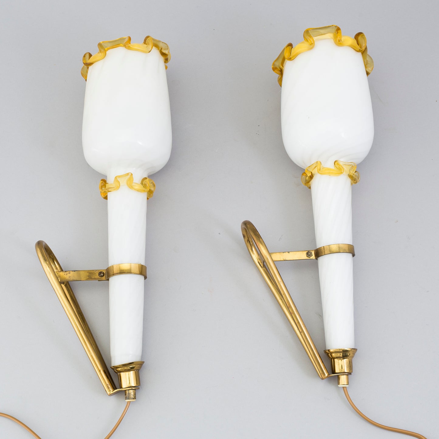 Murano Glass Pair of Sconces Italy 1940