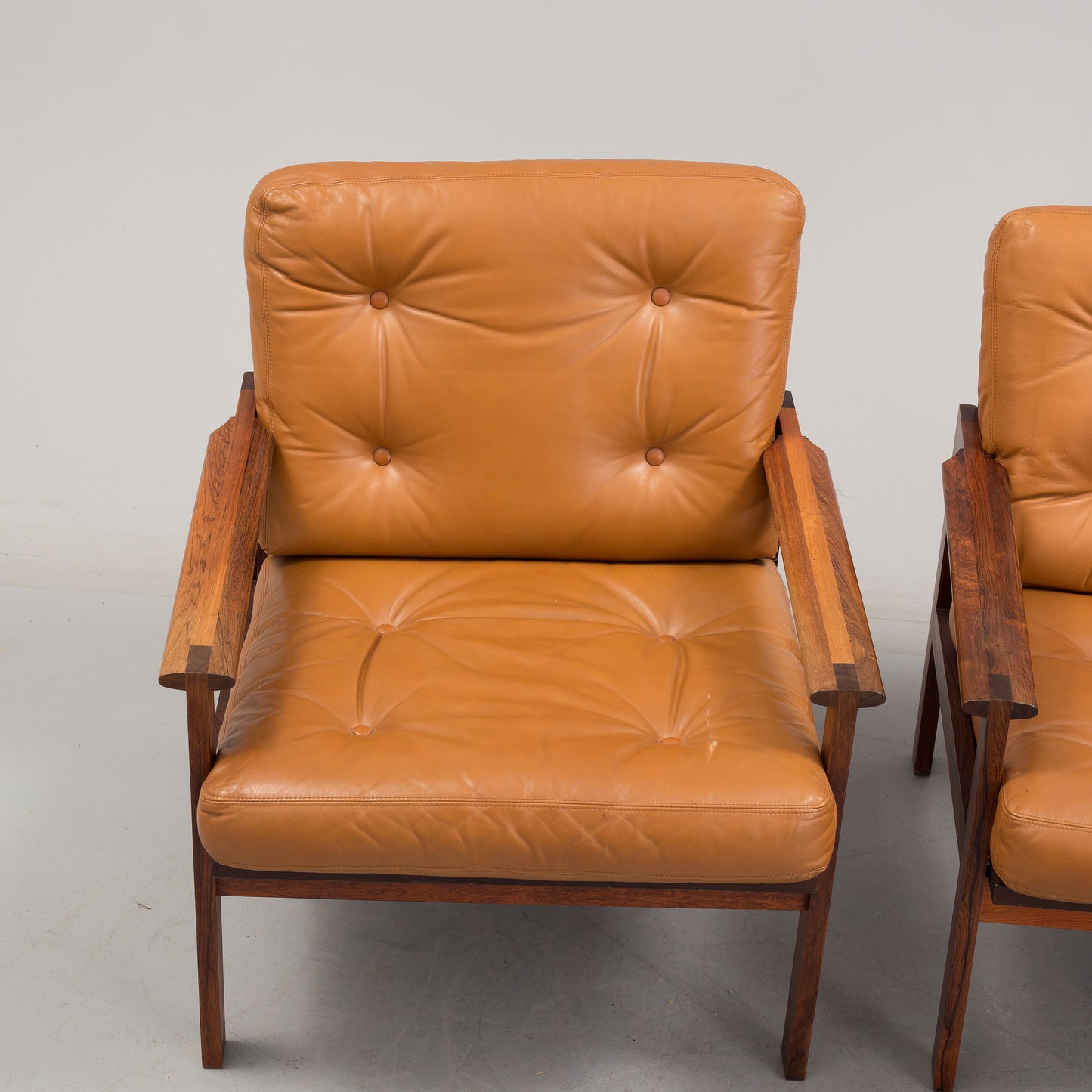 Illum Wikkelso pair of 'Capella' armchairs Denmark 1960