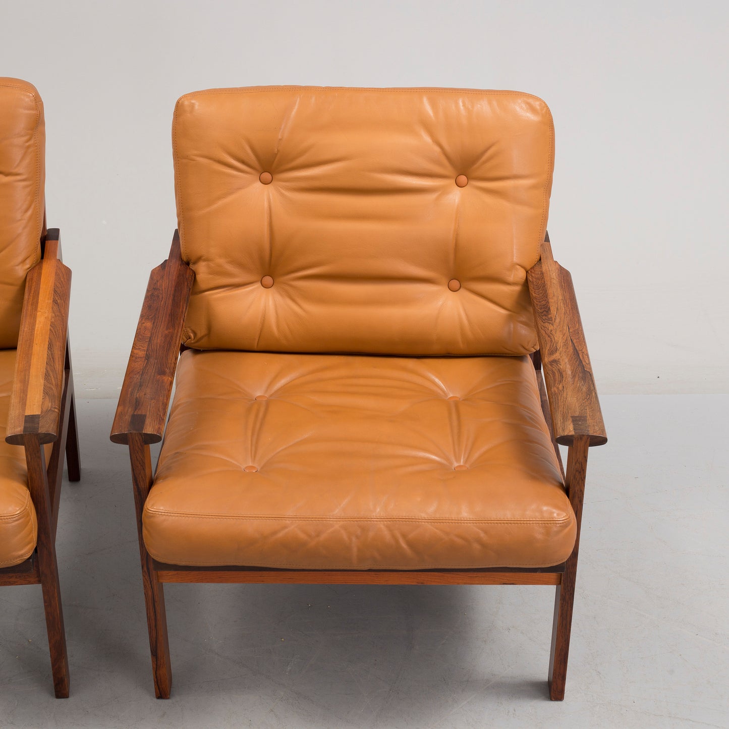 Illum Wikkelso pair of 'Capella' armchairs Denmark 1960