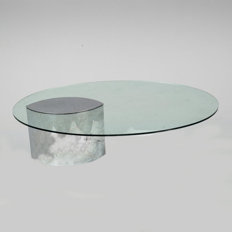 Cini Boeri - Glass top coffee table Lunario model for Knoll