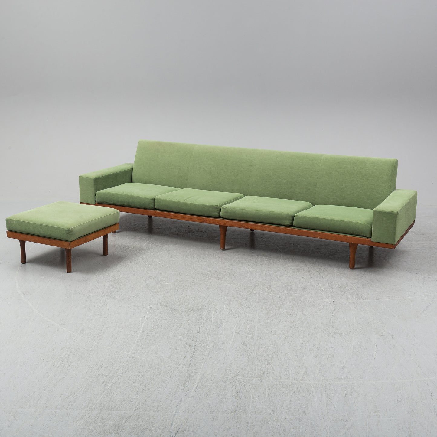 ILLUM WIKKELSØ, a sofa 'Australia Modell 50-4' for Søren Willadsen, with ottoman