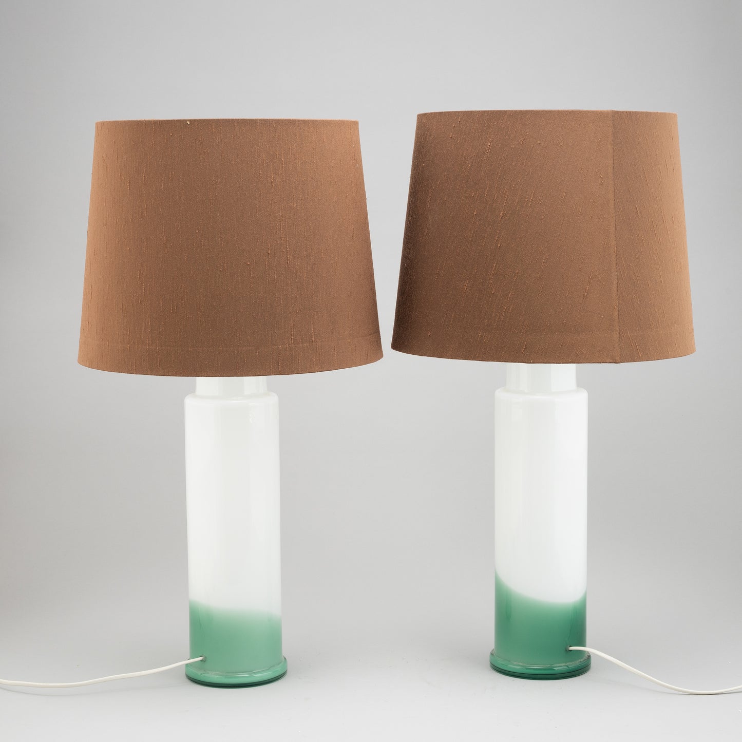 Pair of Glass Table Lamps by Luxus, Vittsjö Sweden 1970 Marked