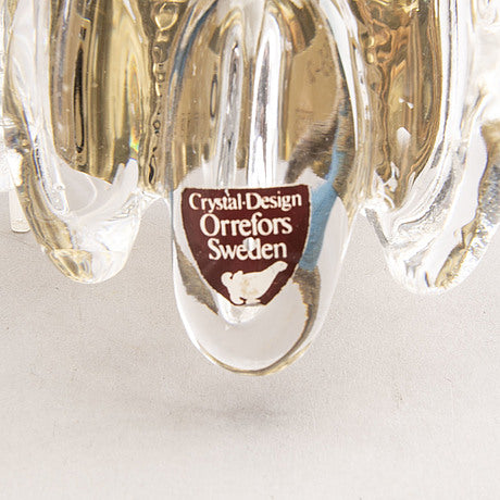 Carl Fagerlund sconces glass and brass for Orrefors Sweden 1960