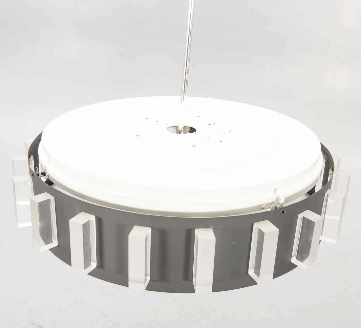 Ceiling Lamp Metal and Plexiglass Anonymous Sweden 1970