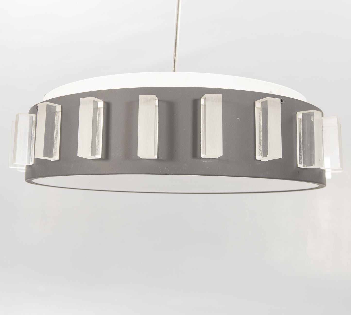 Ceiling Lamp Metal and Plexiglass Anonymous Sweden 1970