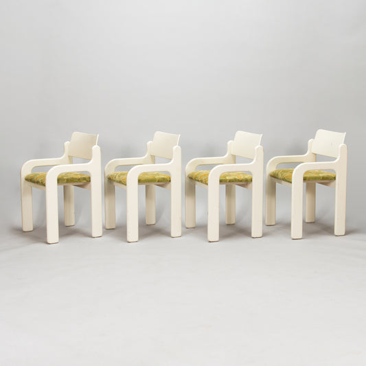 Eero Aarnio 4 Chairs Model Flamingo for Asko Finland Marked, 1970s