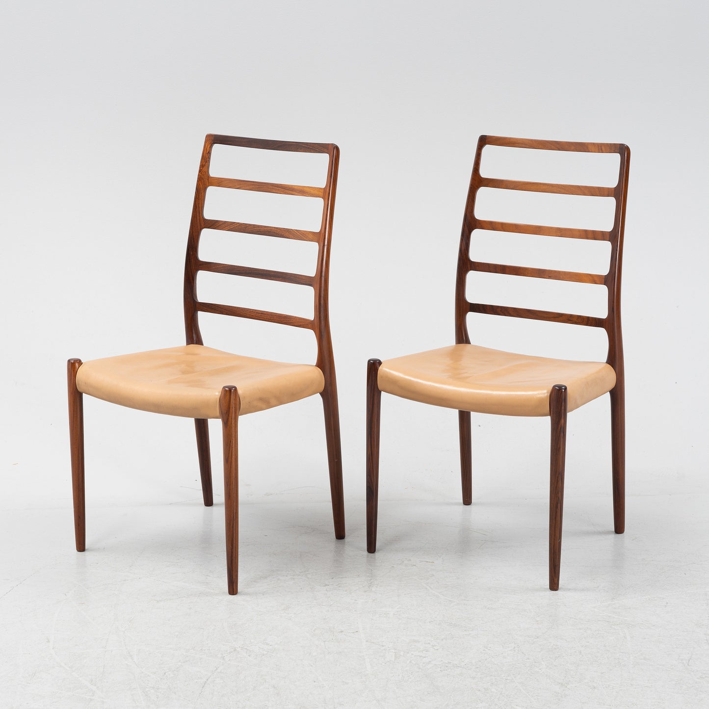 Neils Otto Moller Dining Chairs Mod 82, Set of 8 in Rosewood Denmark 1960