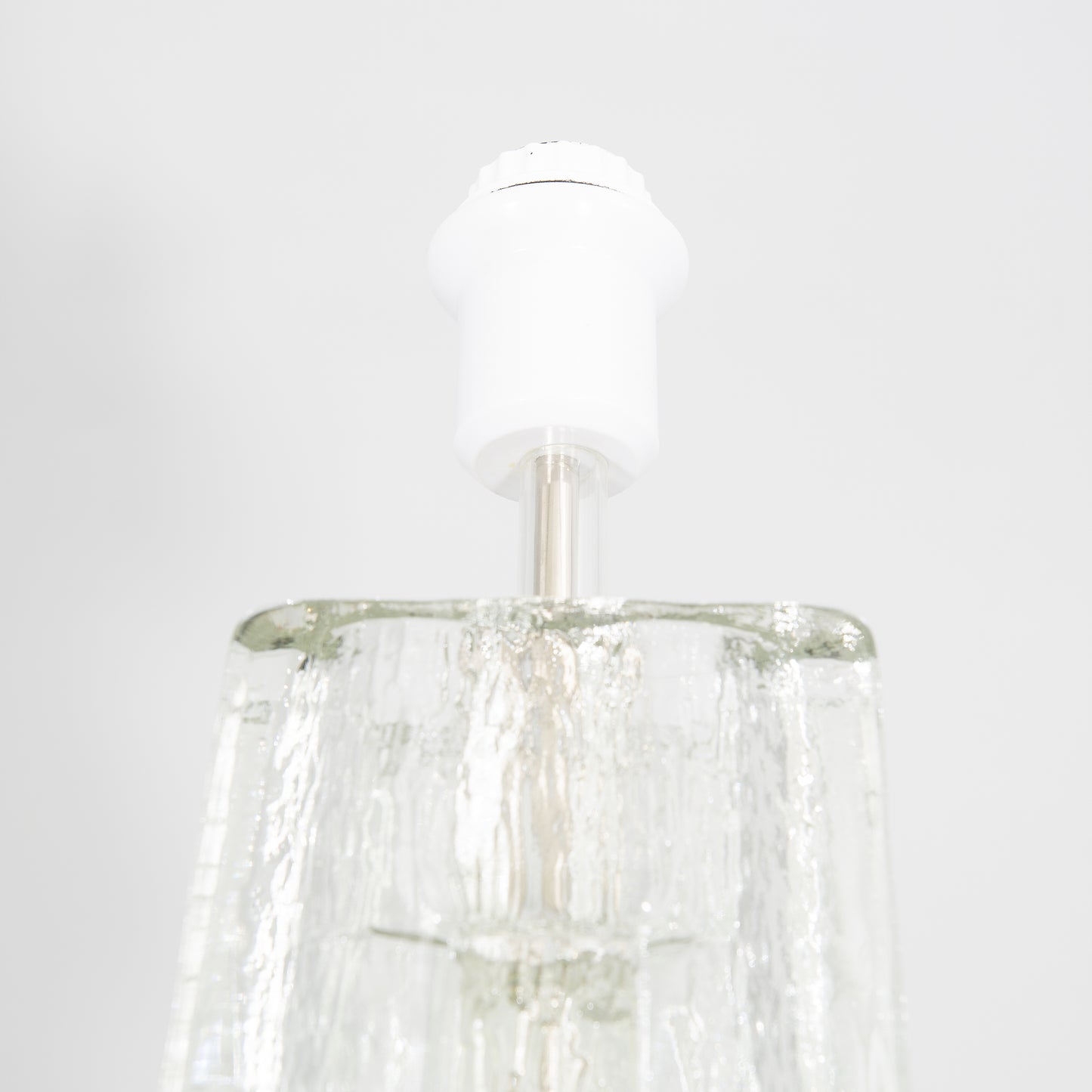 Crystal Blocks Table Lamps a Pair by Pukeberg, Sweden, 1970