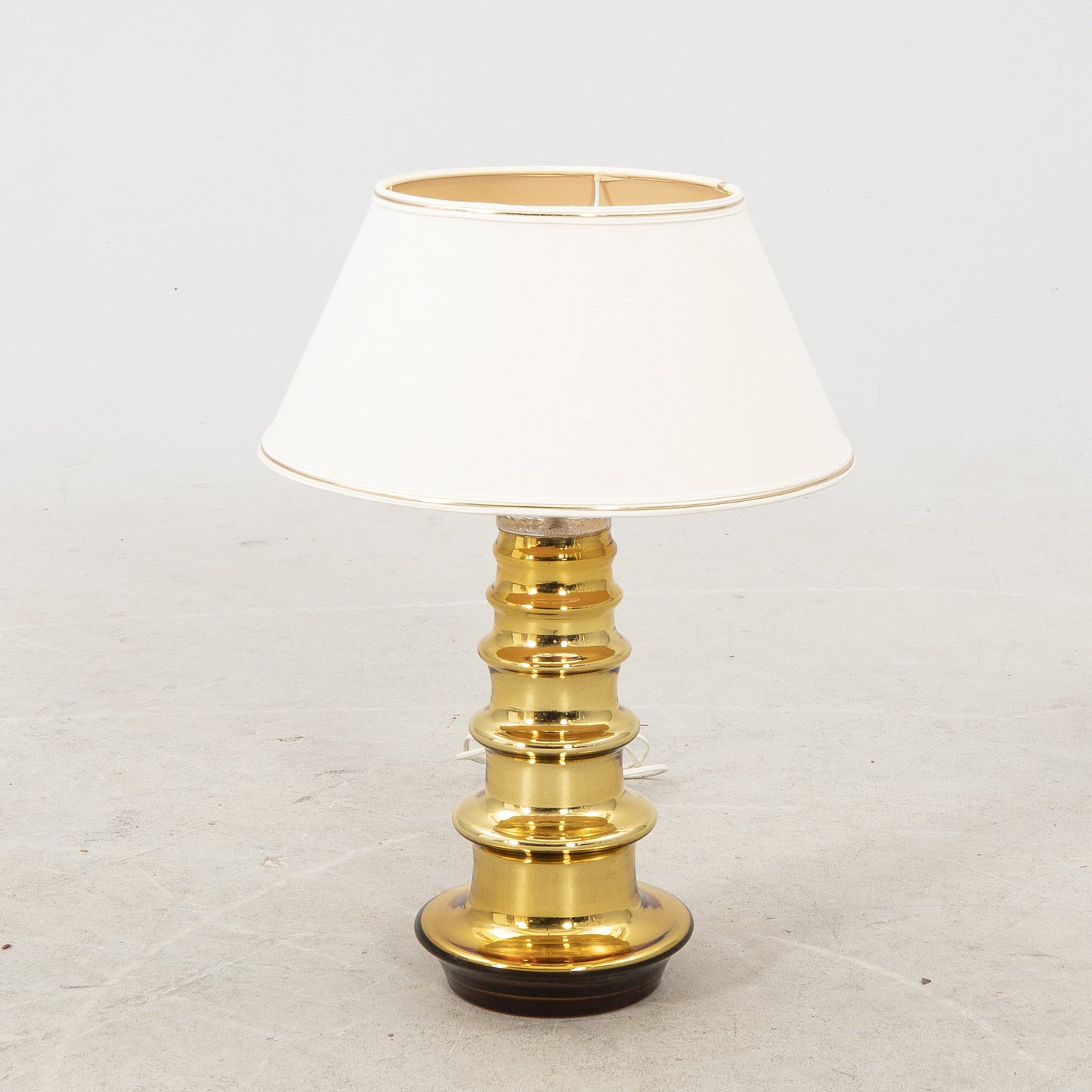 Golden glass lamp by Gustav Leek for Flygsfors, Sweden, 1960