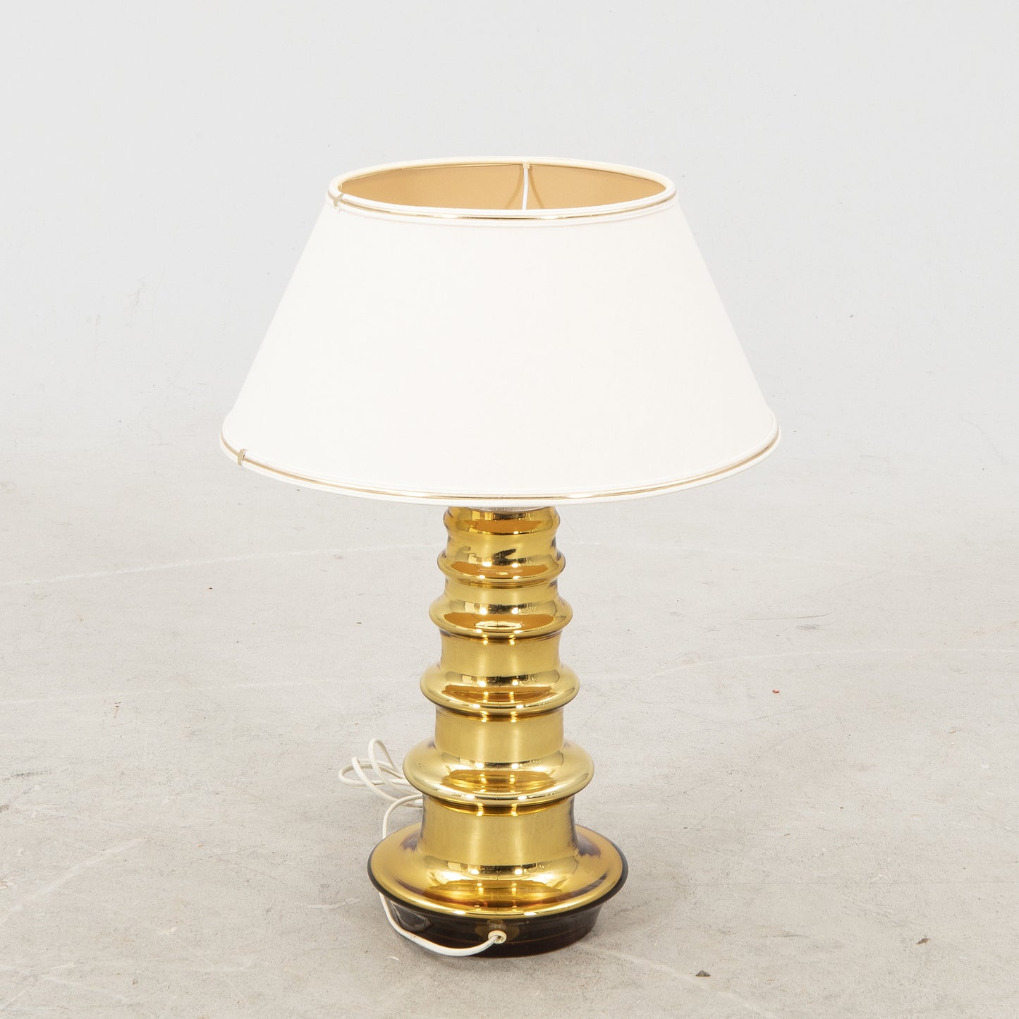 Golden glass lamp by Gustav Leek for Flygsfors, Sweden, 1960