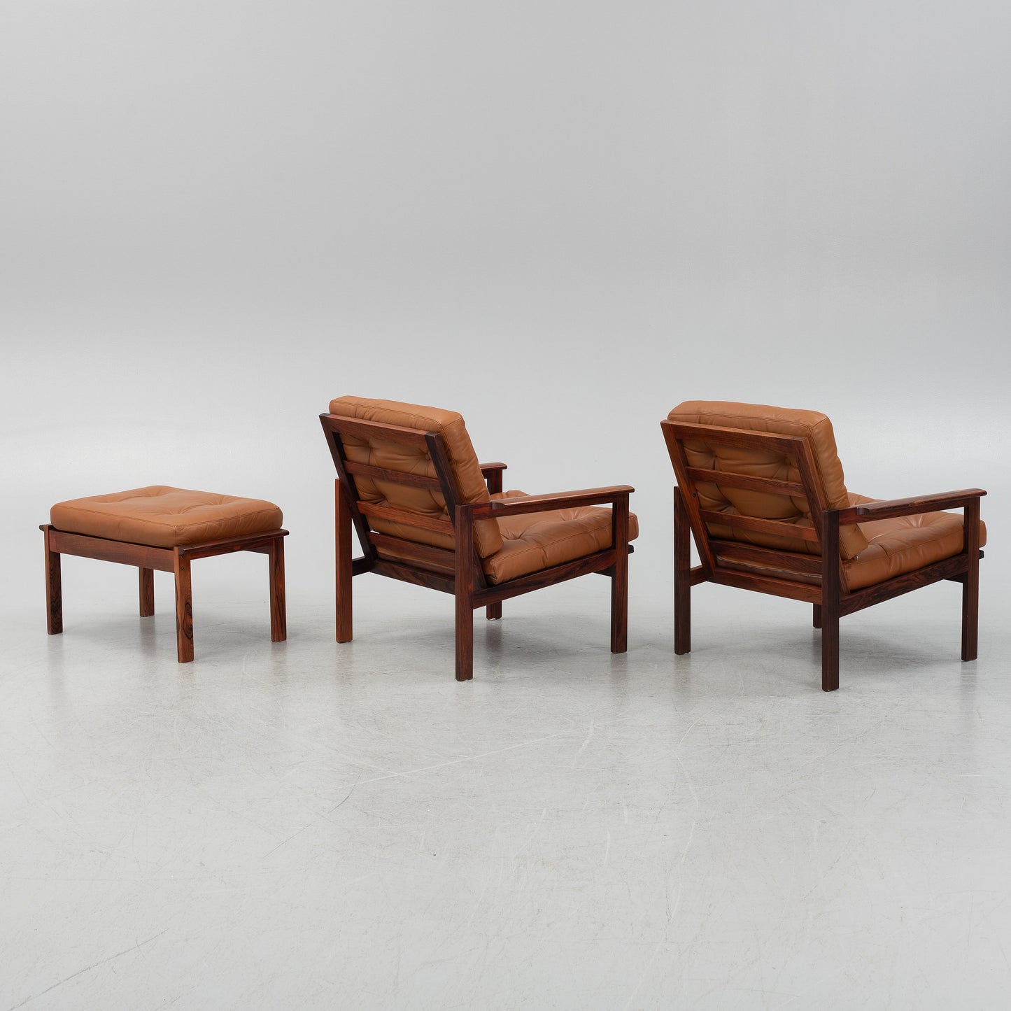 Illum Wikkelso pair of 'Capella'  armchairs - Denmark 1960