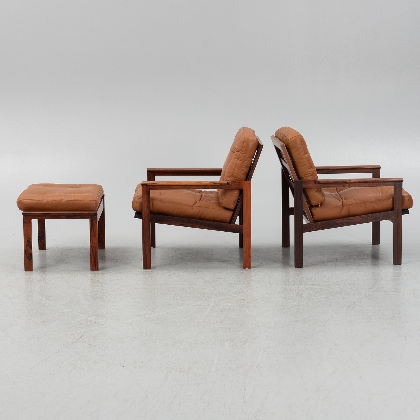 Illum Wikkelso pair of 'Capella'  armchairs - Denmark 1960