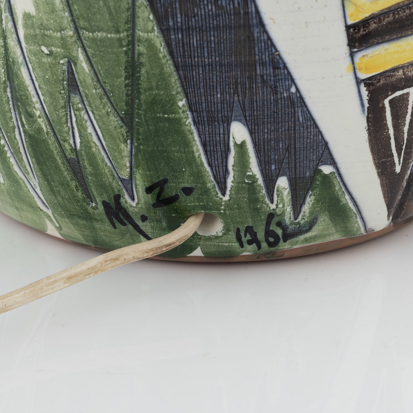 Marian Zawadski lamp Tiglmans ceramic Sweden 1962 Signed