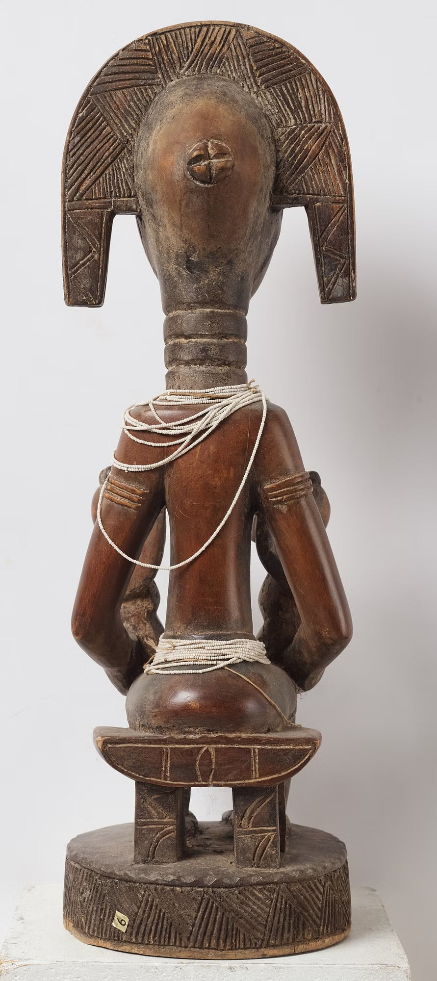 African Baule statue Mother with Childs, Ivory Coast mid  XXem