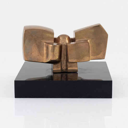 Jose Luis Sanchez Solid Bronze Sculpture Spain 1970 Signed