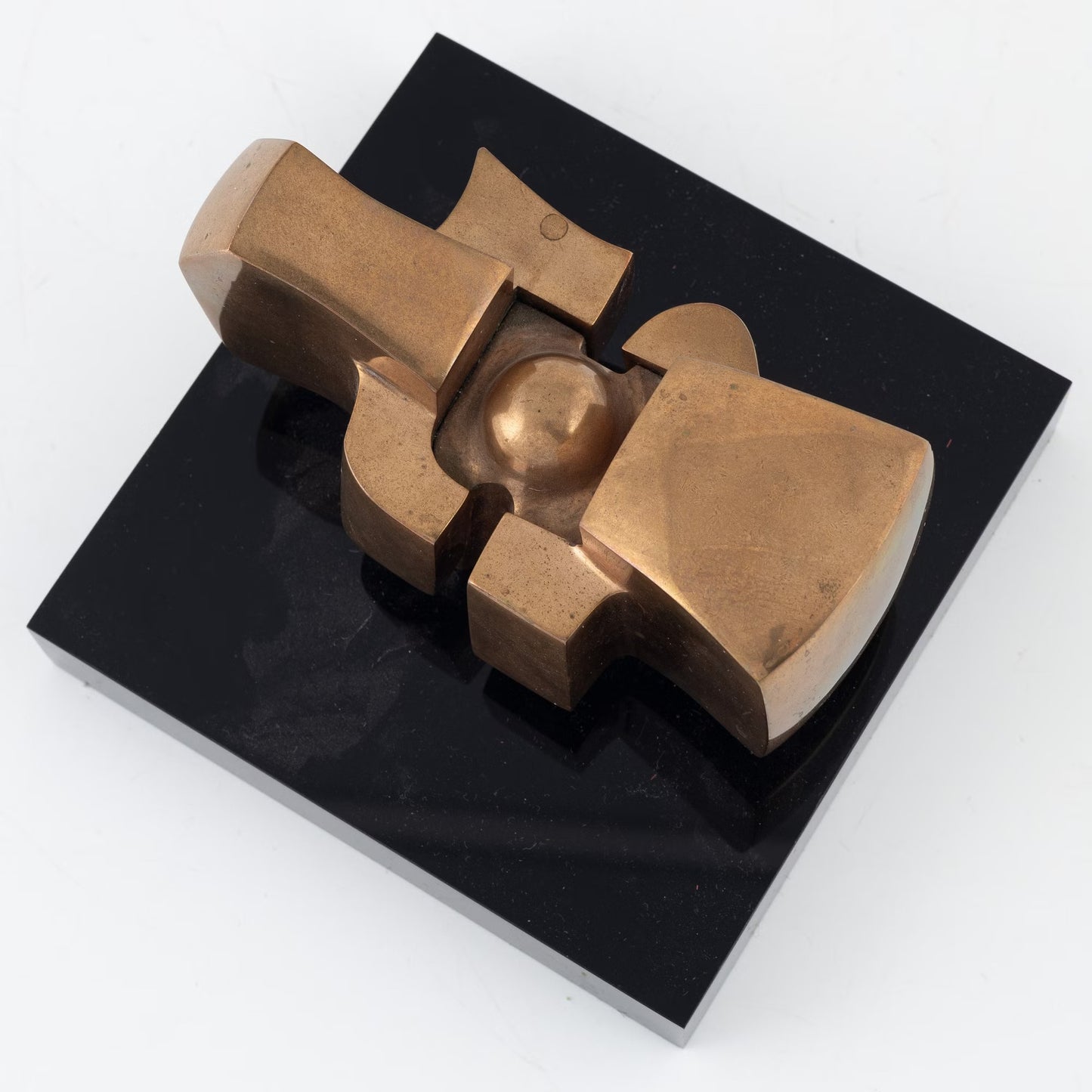 Jose Luis Sanchez Solid Bronze Sculpture Spain 1970 Signed
