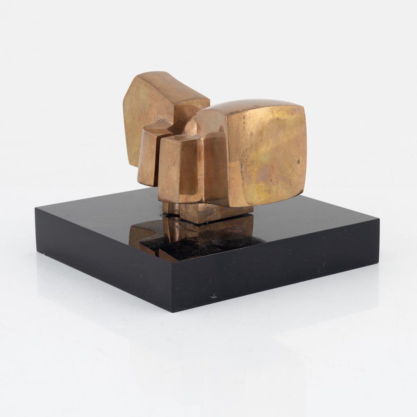 Jose Luis Sanchez Solid Bronze Sculpture Spain 1970 Signed