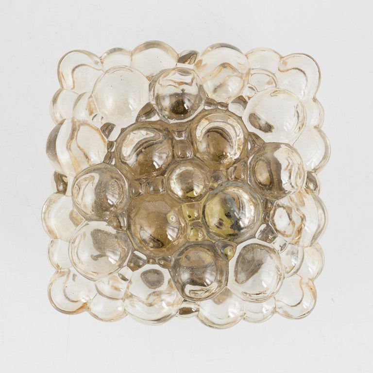 Bubble Glass Wall Lamp or Flush Mount by Helena Tynell, 1960s Limburg Germany