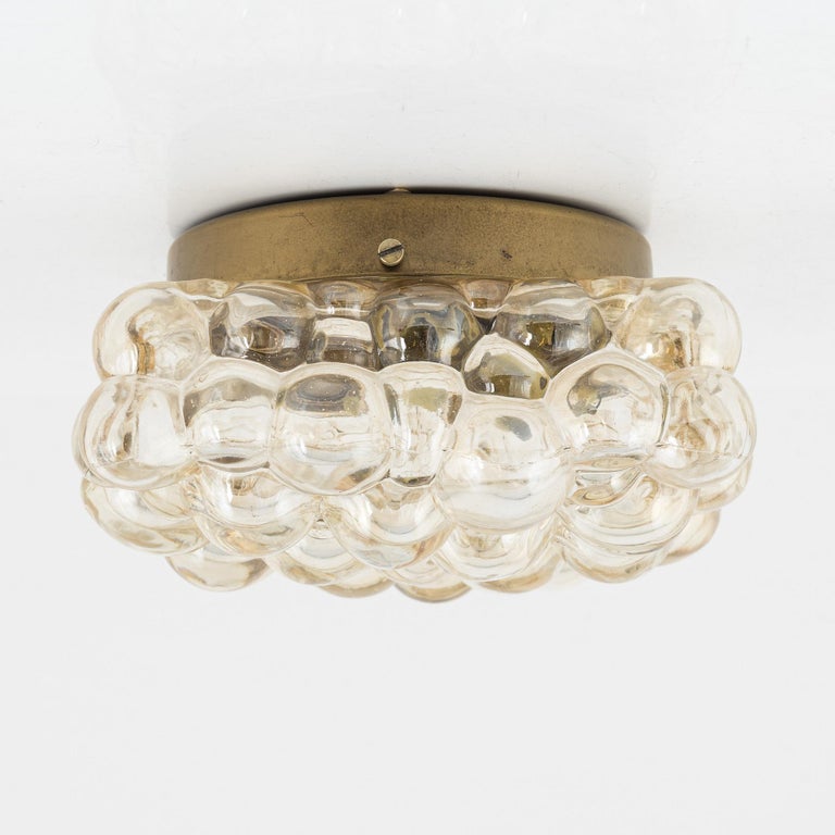 Bubble Glass Wall Lamp or Flush Mount by Helena Tynell, 1960s Limburg Germany