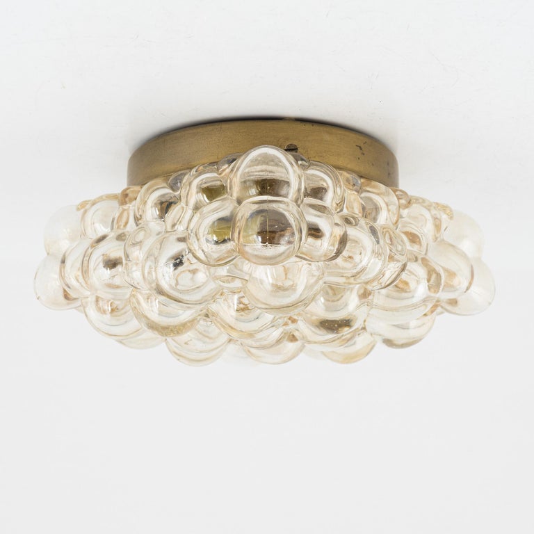 Bubble Glass Wall Lamp or Flush Mount by Helena Tynell, 1960s Limburg Germany