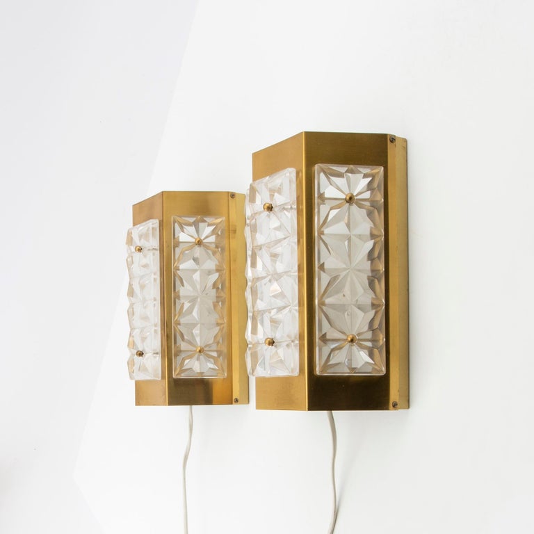 Wall lights by Einar Backstrom a pair 1960 Sweden