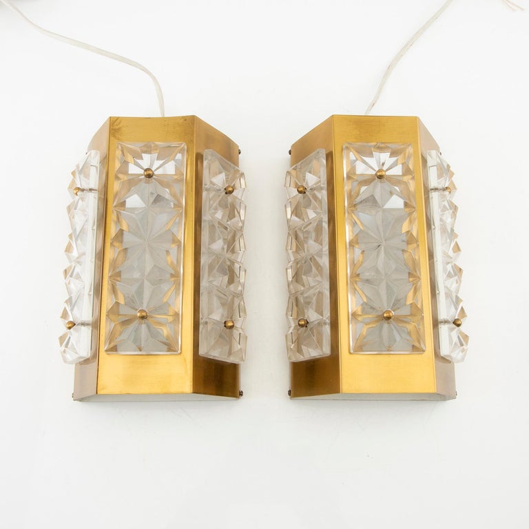 Wall lights by Einar Backstrom a pair 1960 Sweden