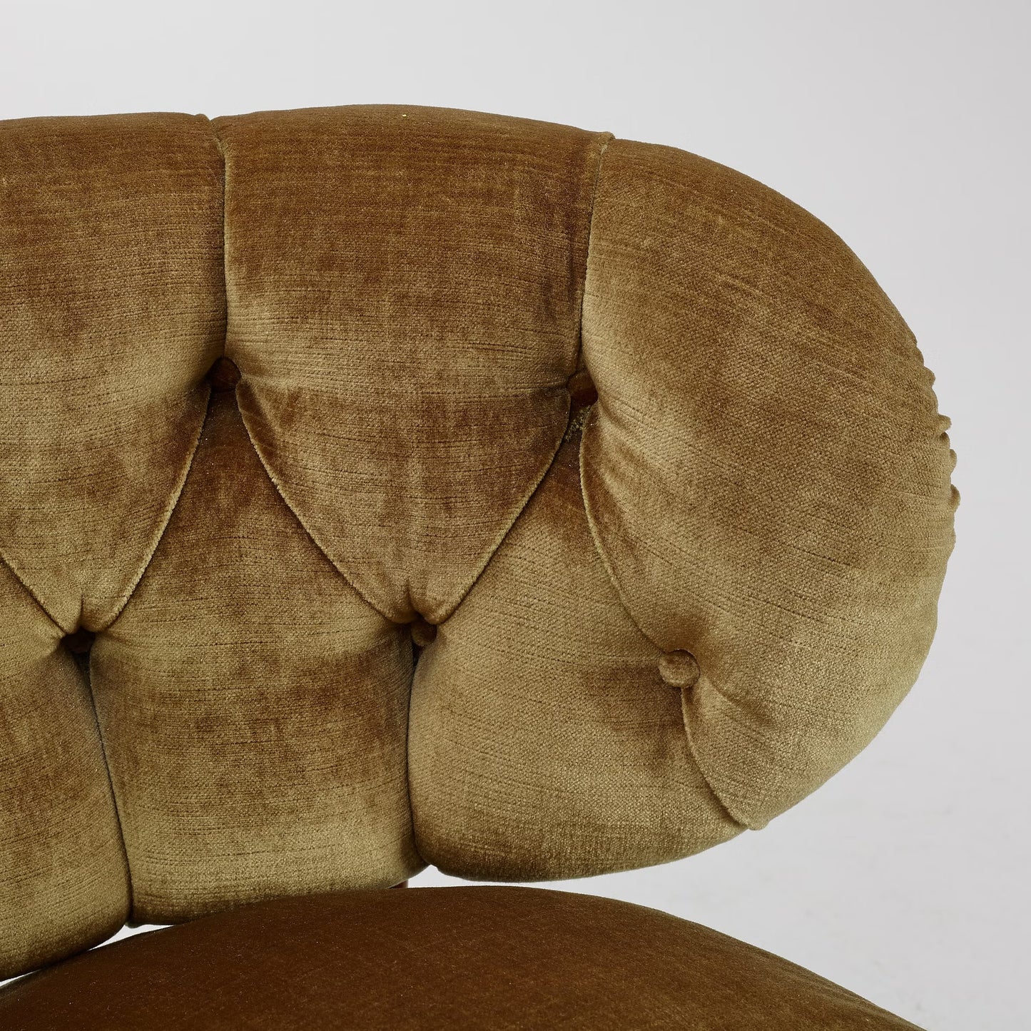 Otto Schulz Armchair Olive green velvet for Boët Sweden 1940