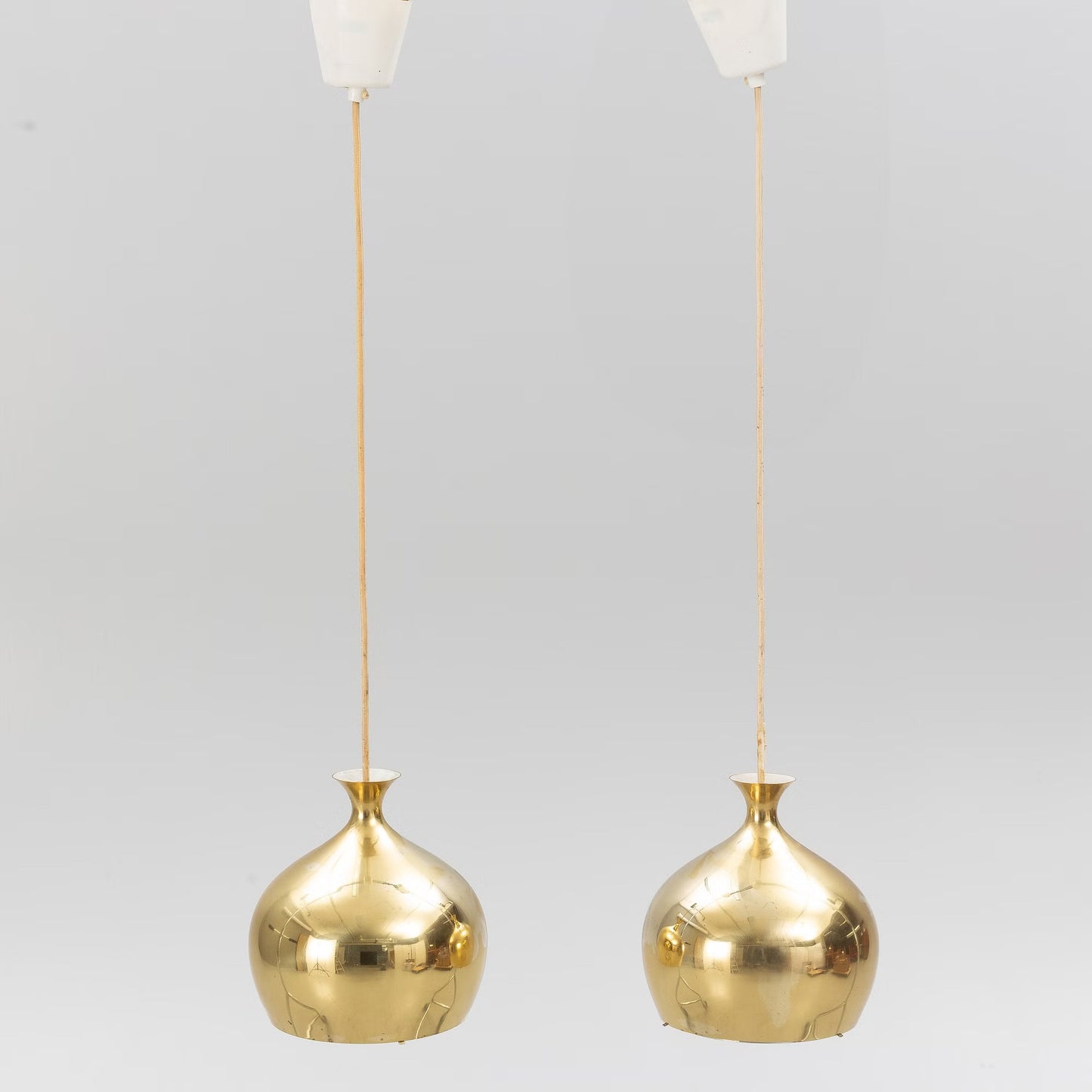 Helge Zimdal two "Löken" ceiling lamps Sweden 1970's