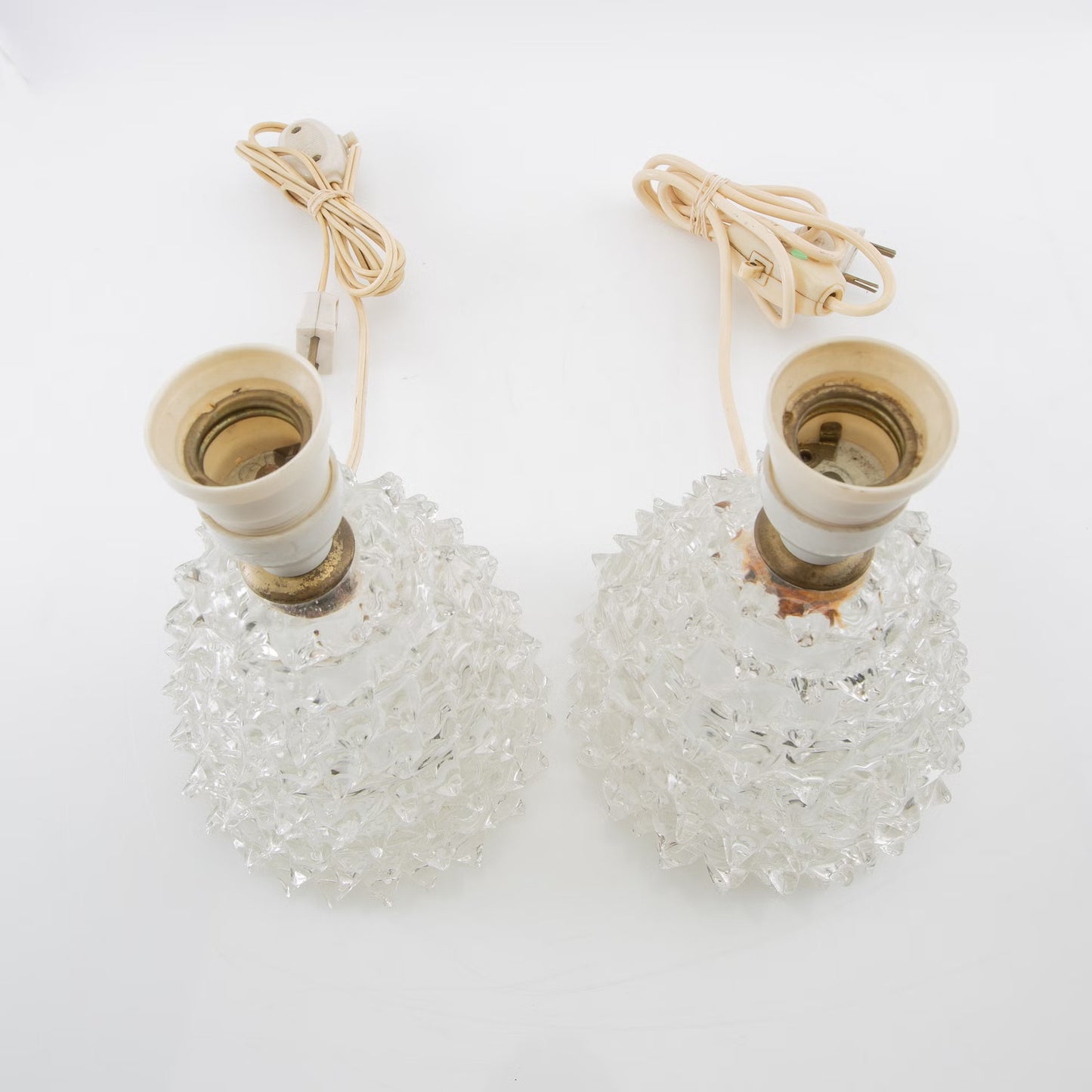 Table lamps a pair glass Murano Italy 1950