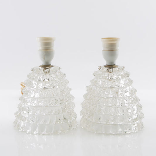 Table lamps a pair glass Murano Italy 1950