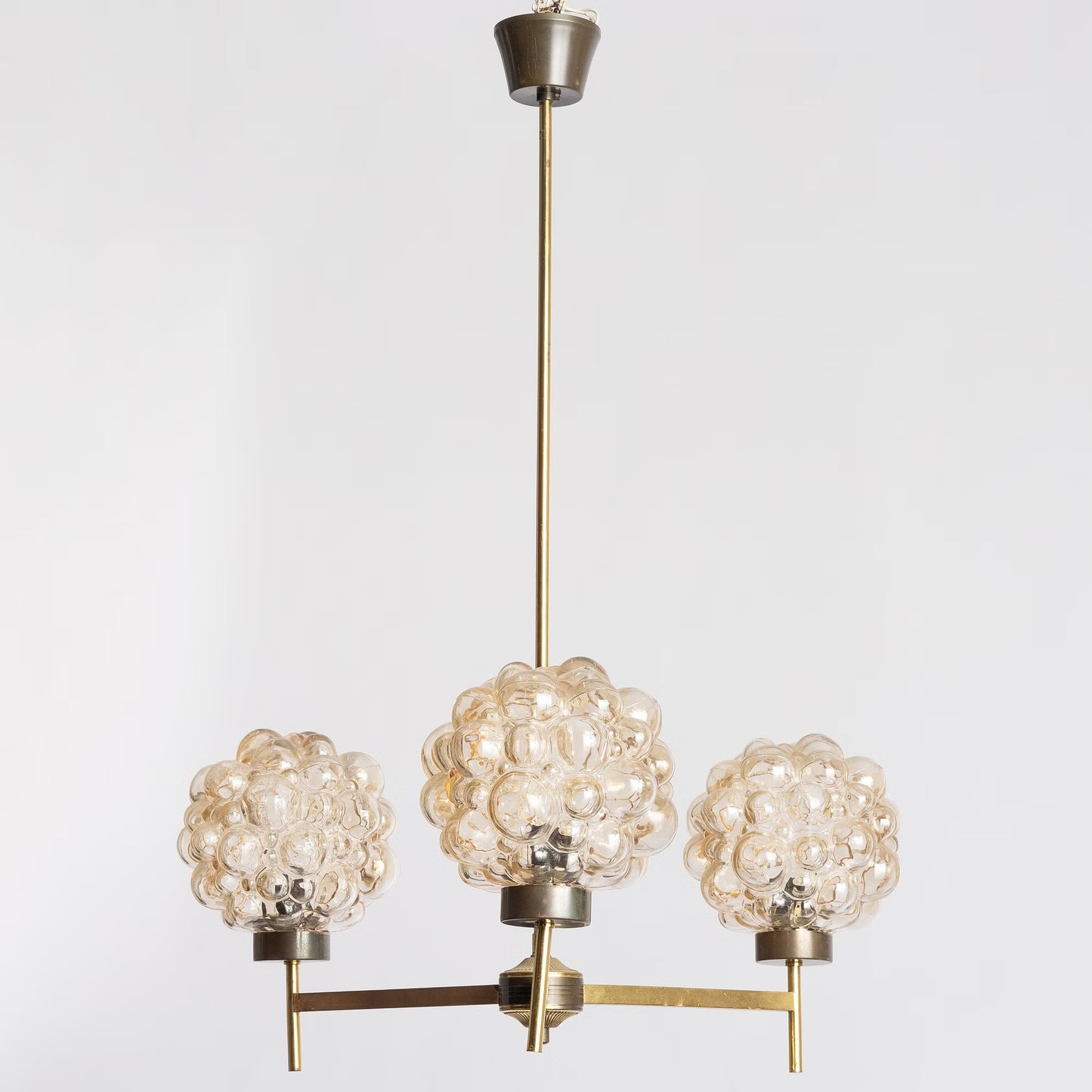 Helena Tynell Rare Bubble Chandelier Glashütte Limburg Germany 1960